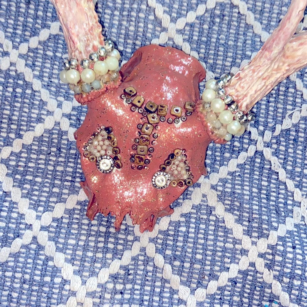 Pink rhinestone Deer antlers